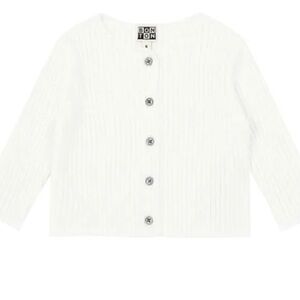 BNWT Bonton White Button-Up Cardigan